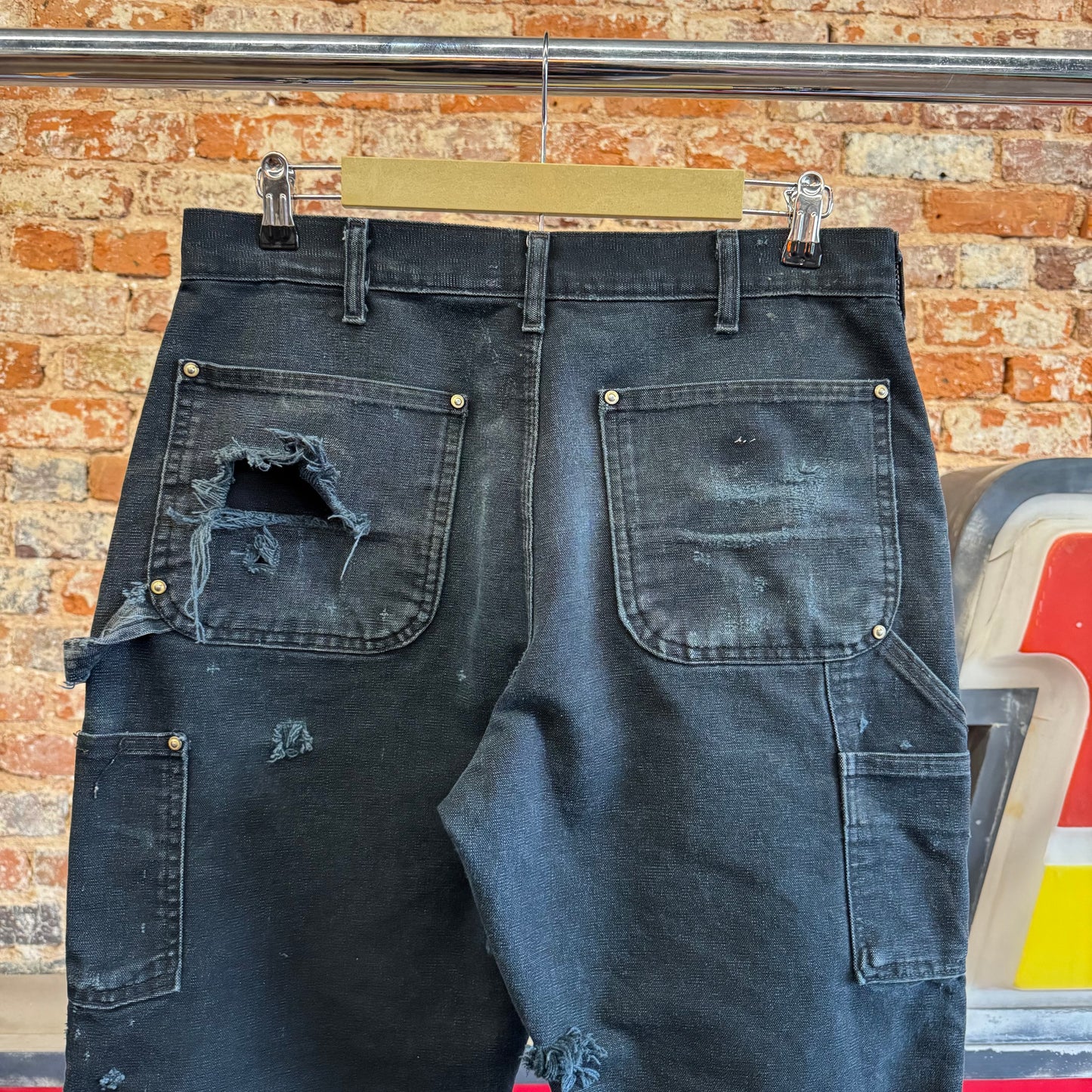 Vintage Distressed Carhartt Double Knee Pants 33w