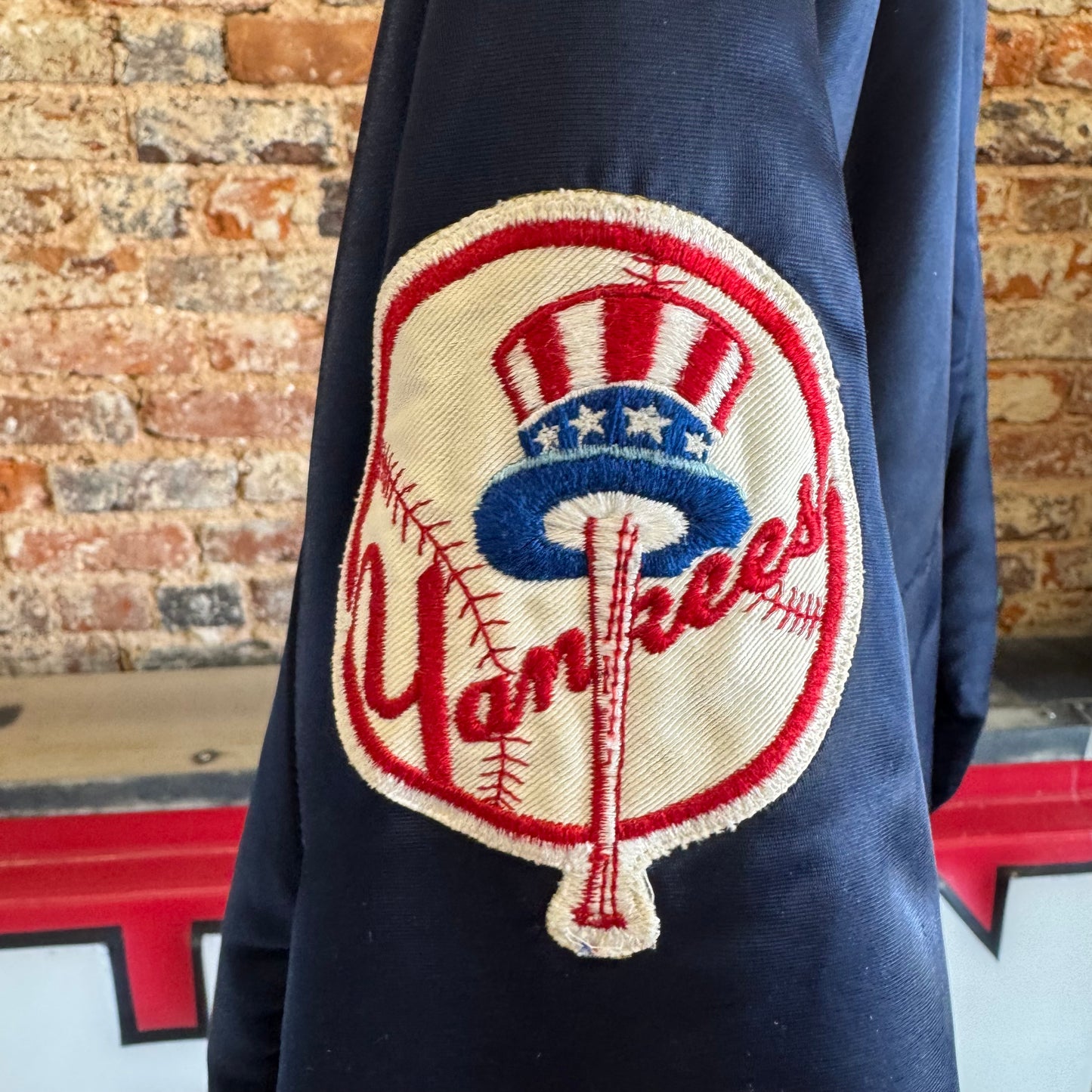 80s New York Yankees Satin Bomber Jacket M