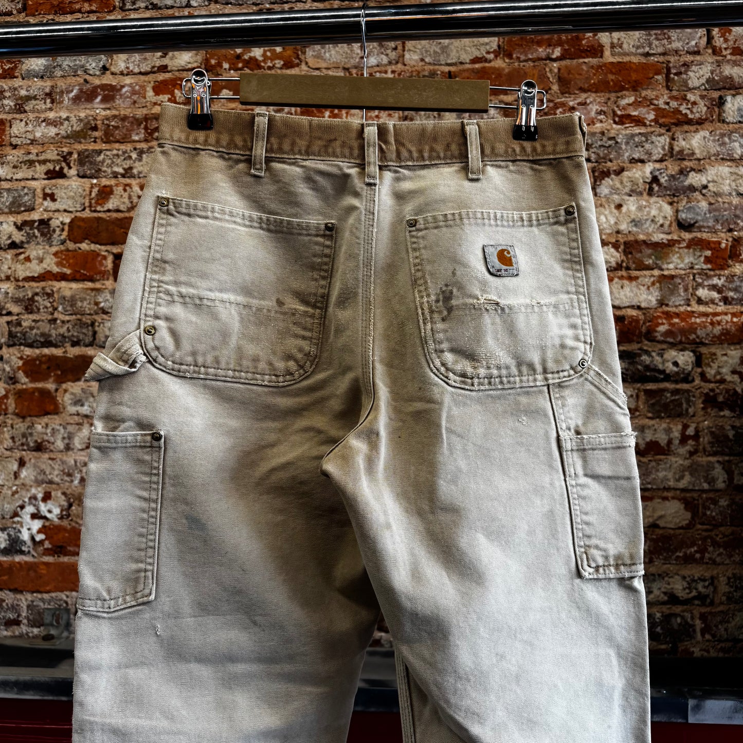 Vintage Distressed Carhartt Double Knees w/ Repair Sz 31x30