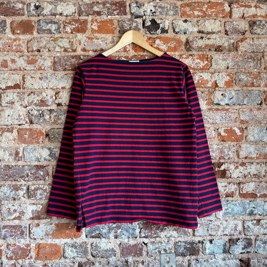 Saint Laurent Marinière Red & Navy Long-Sleeve Shirt L