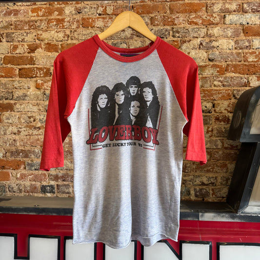 1982 Loverboy “Get Lucky” Tour Raglan Shirt S