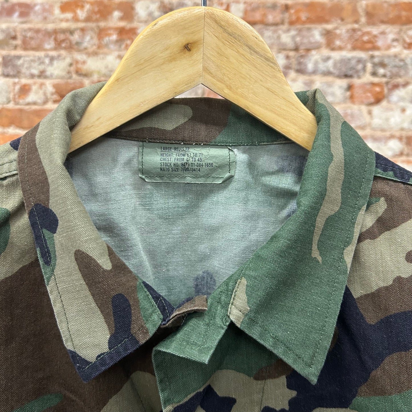 1990s US Military Woodland Camo BDU Size Large Regular