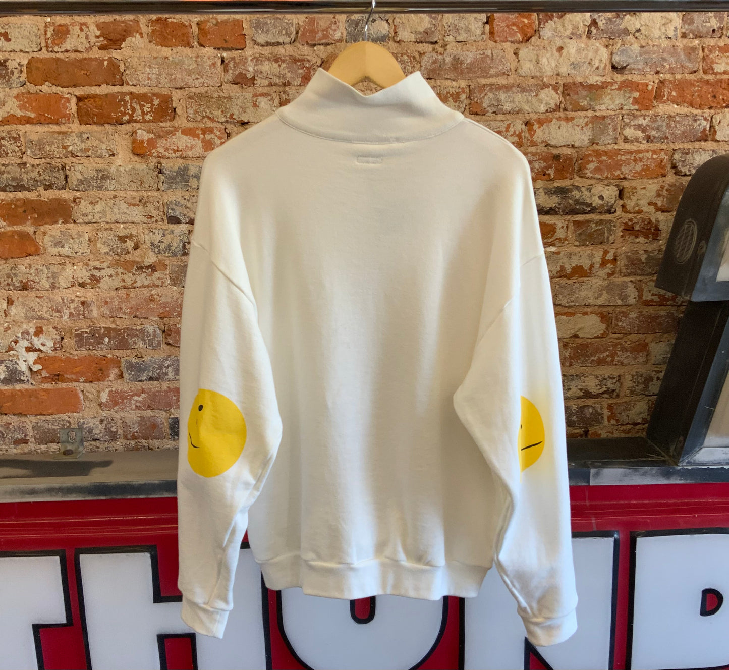 Kapital Quarter Zip Smiley Sweatshirt Sz 2