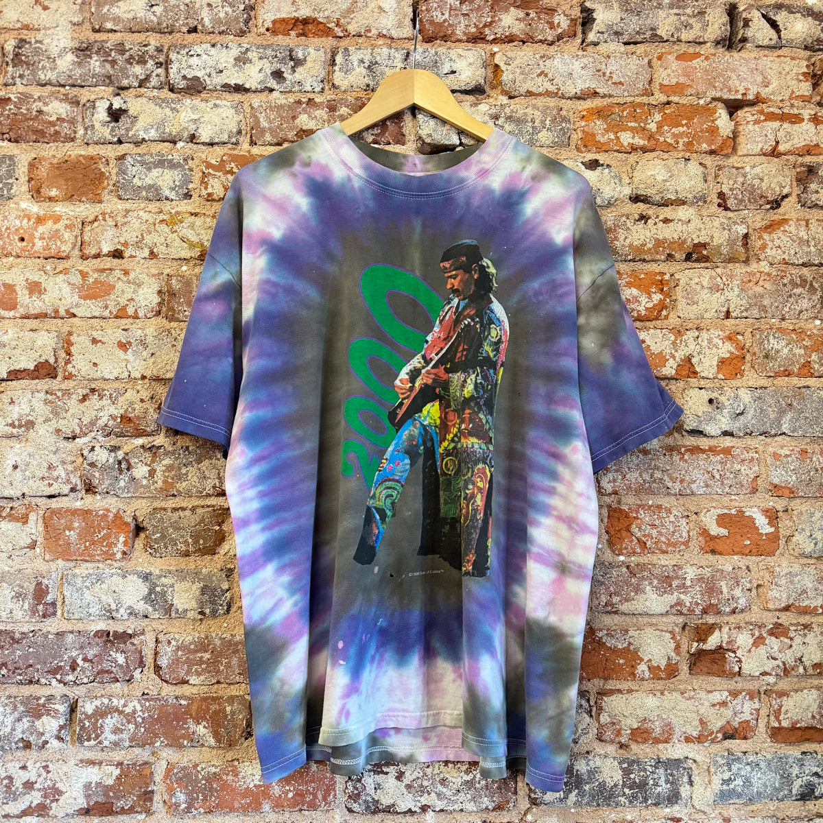 2000 Carlos Santana Tie Dye “River of Colors” T-Shirt XL