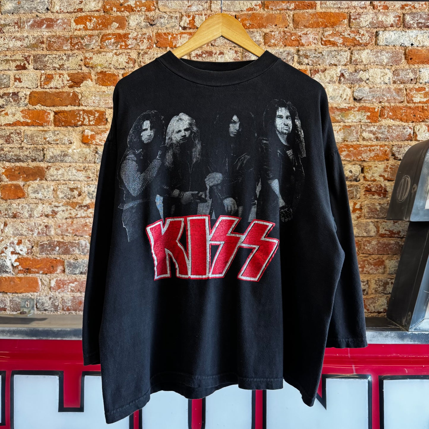 Vintage 1990s KISS Bootleg 3/4 Sleeve T shirt Sz XL