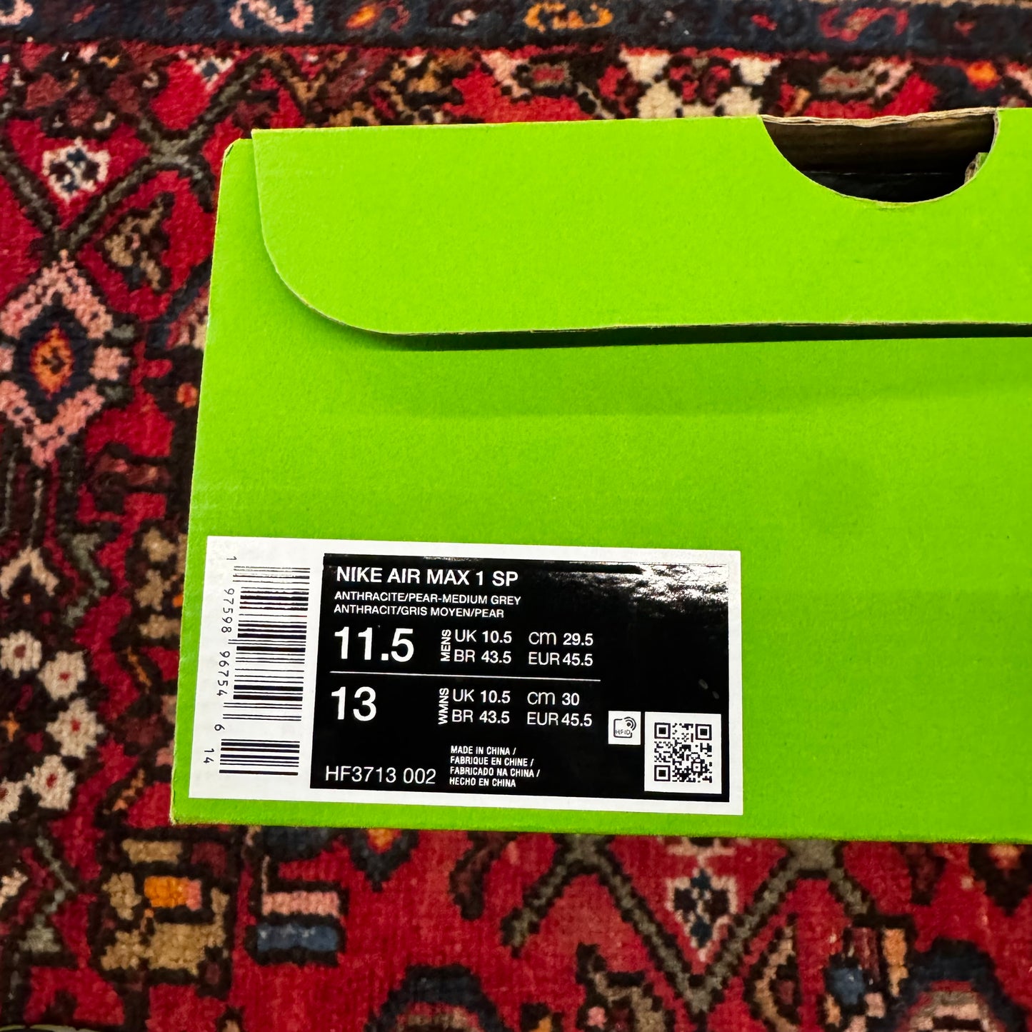 Nike Air Max x HUF “Pear Green” Sz 11.5 Brand New