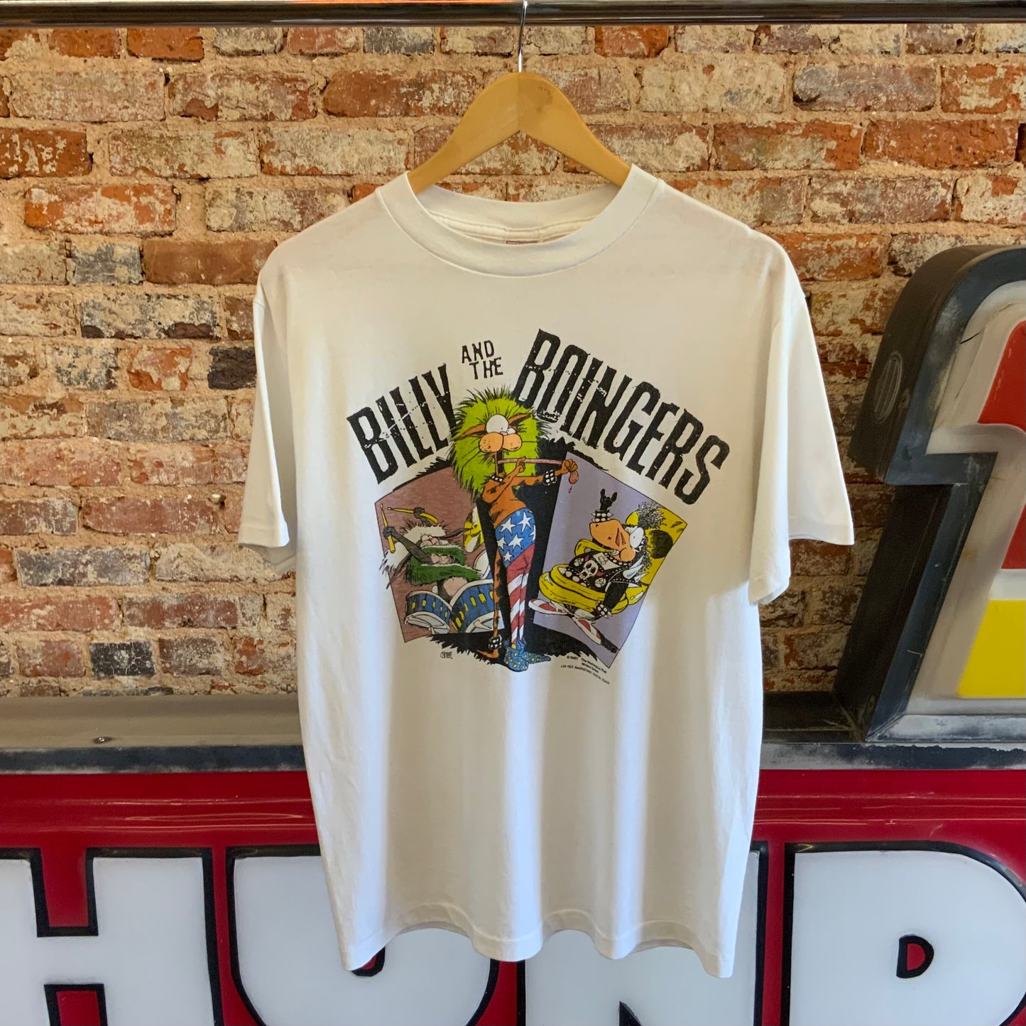 Vintage 1987 Billy And The Boingers World tour T-shirt Sz L