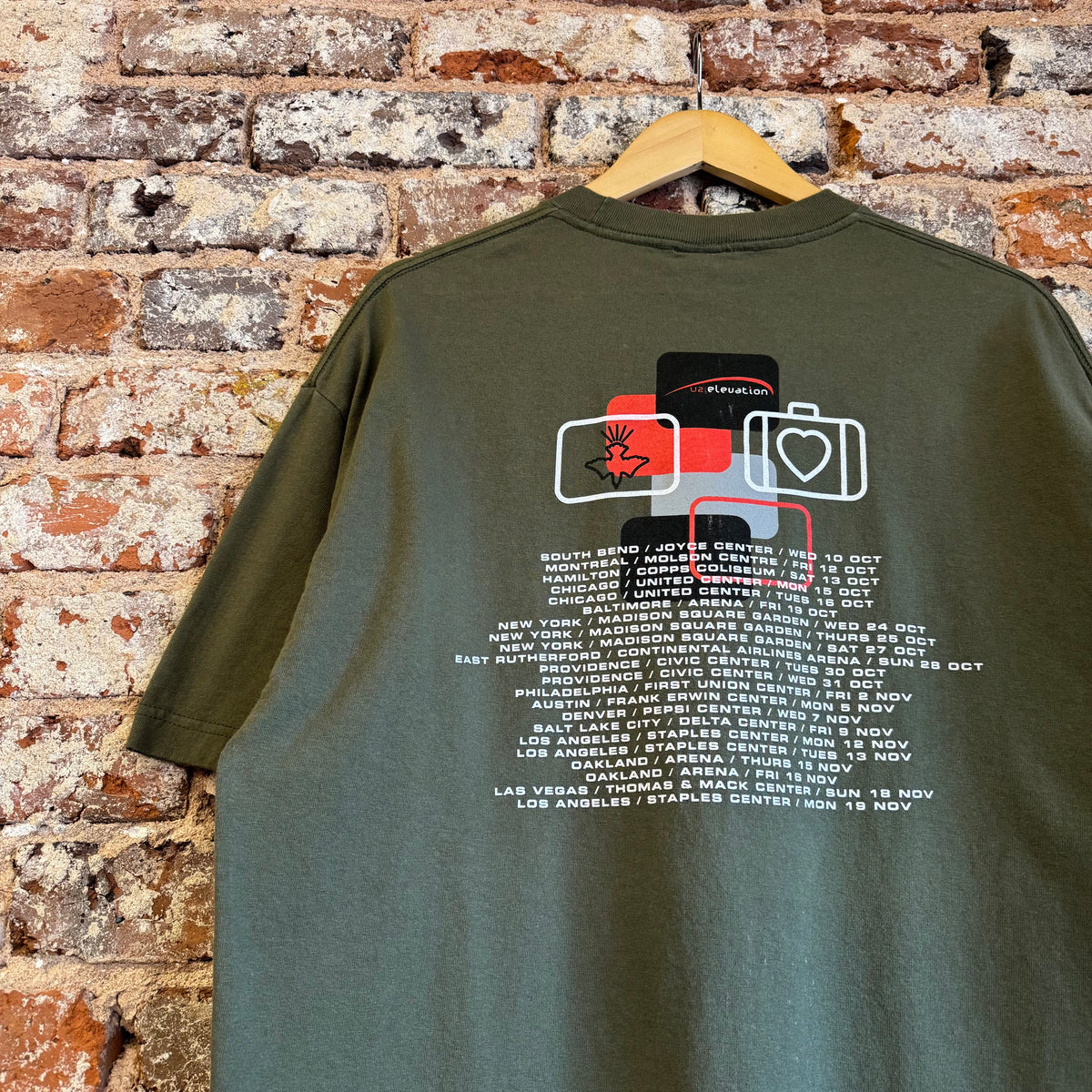2001 U2 Elevation Tour T-Shirt XL