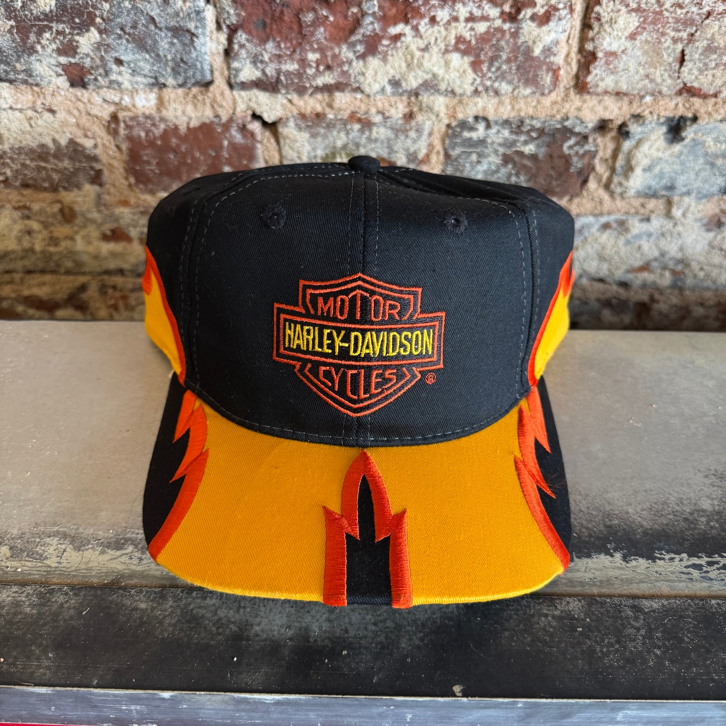Vintage Harley Davidson Flame SnapBack