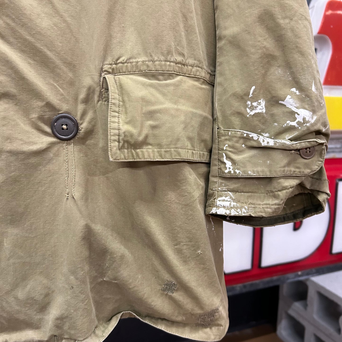 Vintage 1940s Military M43 Mackinaw Jeep Coat Size 38 - Repaired