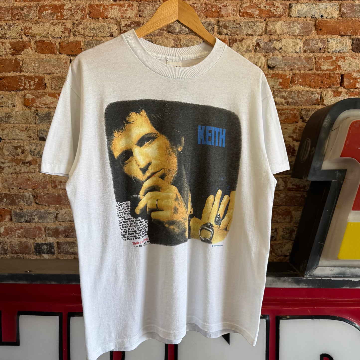1988 Keith Richards “Talk Is Cheap” Tour T-Shirt XL