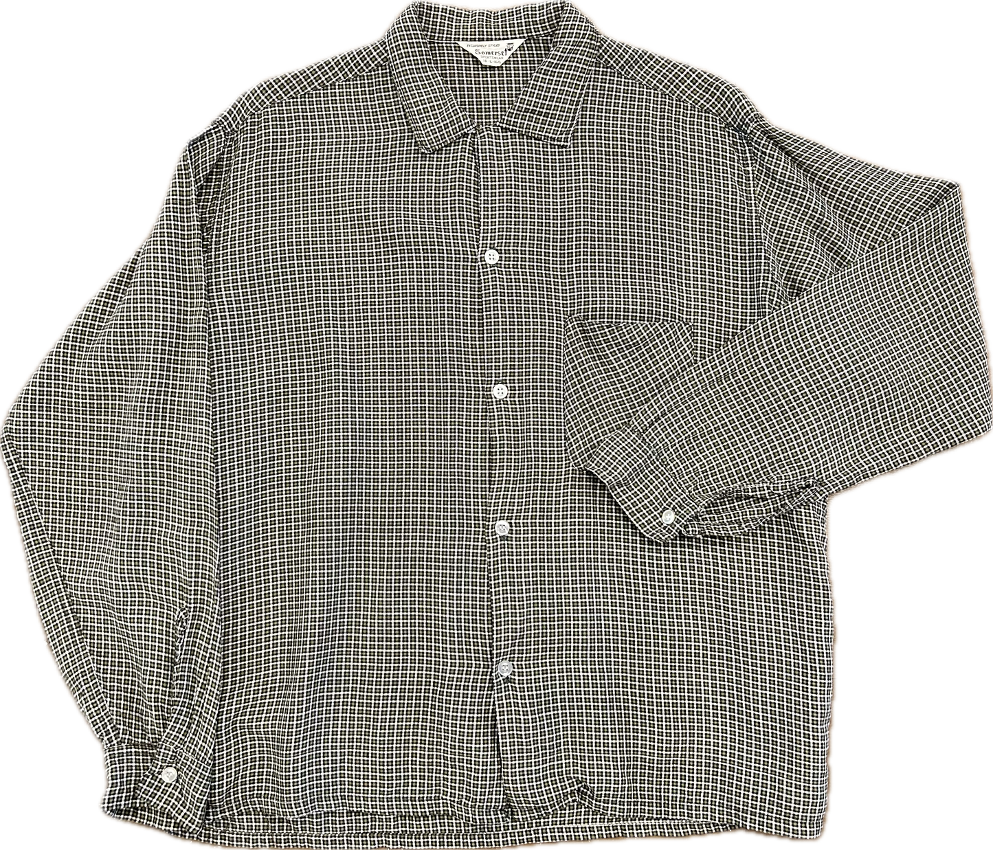 60’s Somerset Sportswear Checked Cotton Shirt Sz L