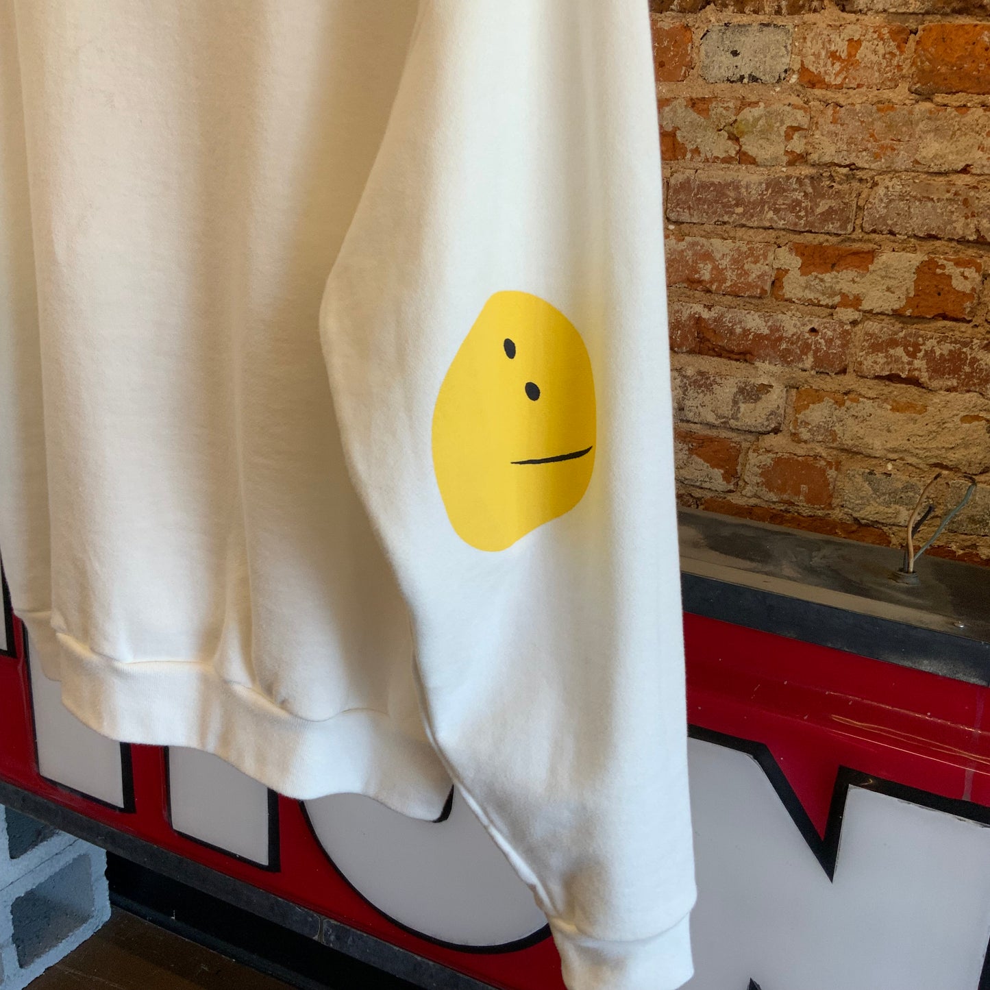 Kapital Quarter Zip Smiley Sweatshirt Sz 2