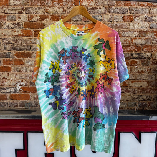 1989 Greatful Dead Spiral Bear Tye Dye T-Shirt