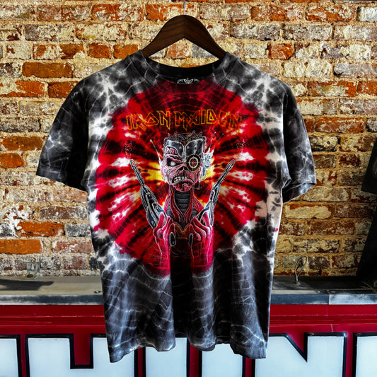 1987 Iron Maiden “Somewhere in Time” Symmetria Tie Dye T-shirt L