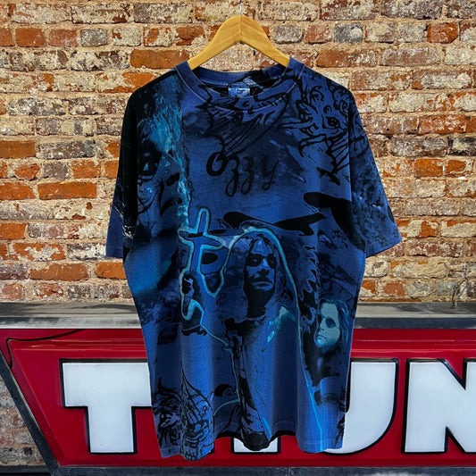 90’s Ozzy Osborne AOP T-Shirt Size XL