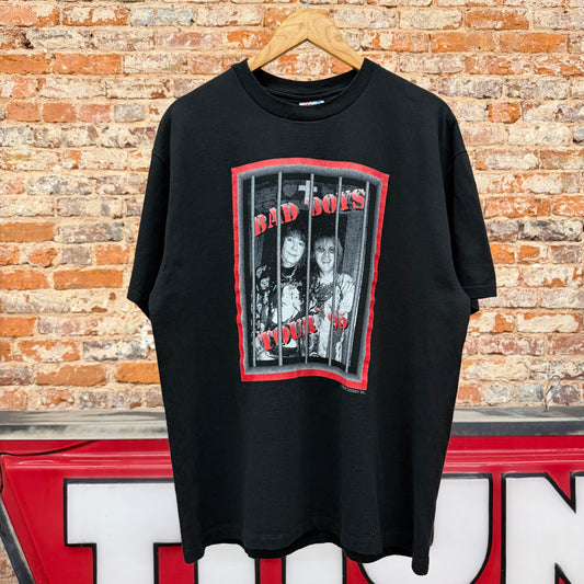 1995 I Survived the Ace Frehley and Peter Criss “Bad Boys” Tour T-Shirt Size XL