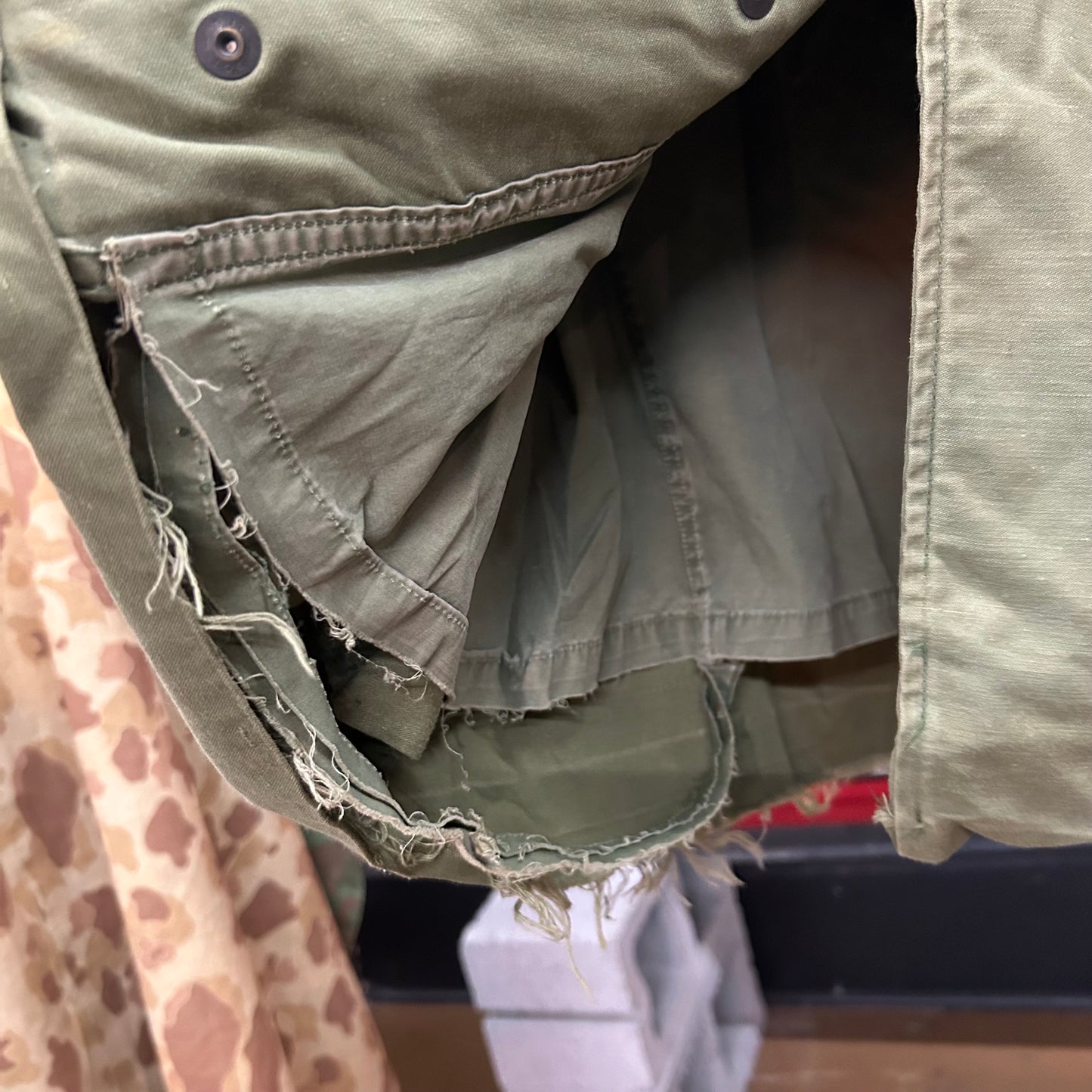 Vintage M-65 Cotton Field Jacket Sz L/XL - Distressed