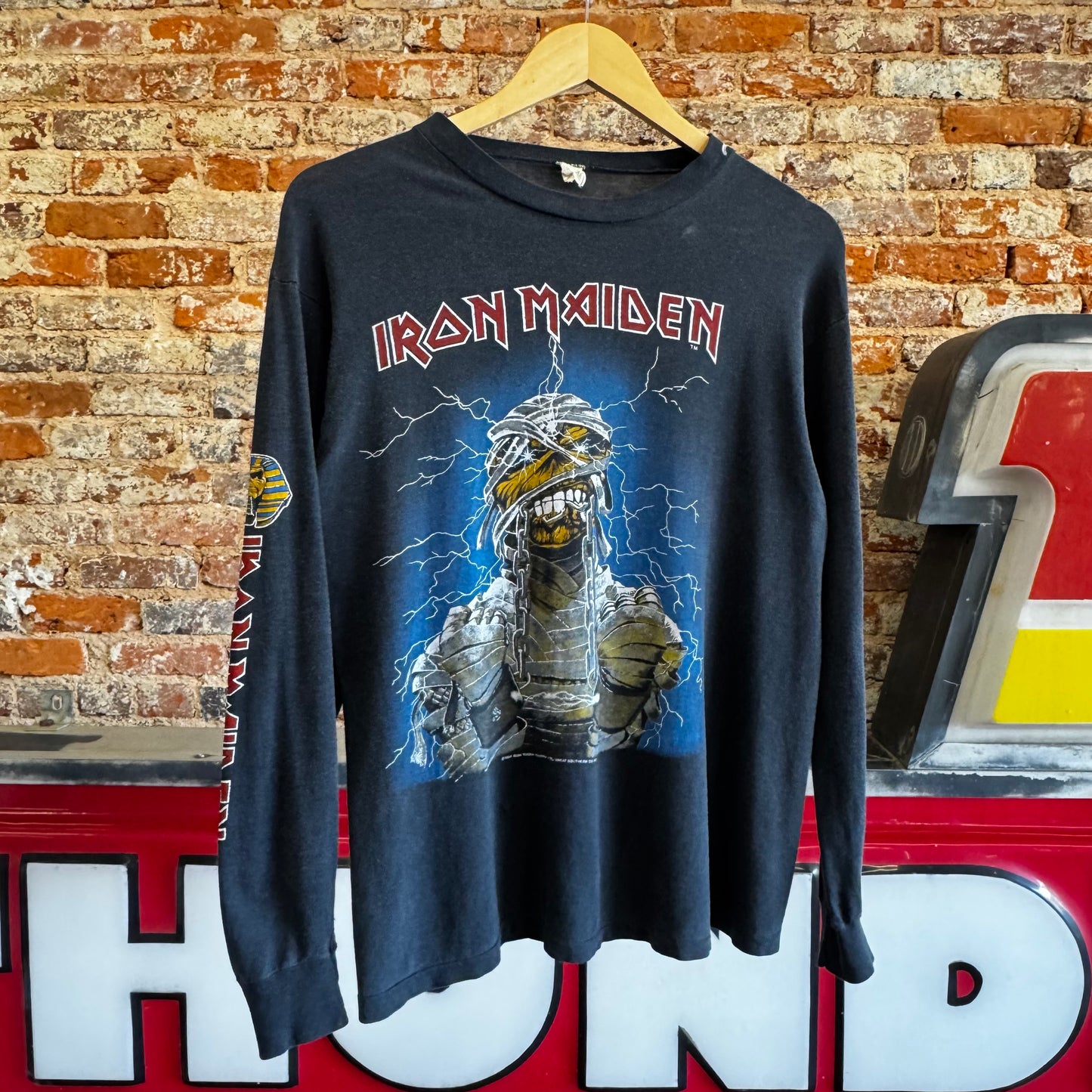 Vintage 1984 Iron Maiden “World Slavery” Tour Lonng Sleeve Shirt L