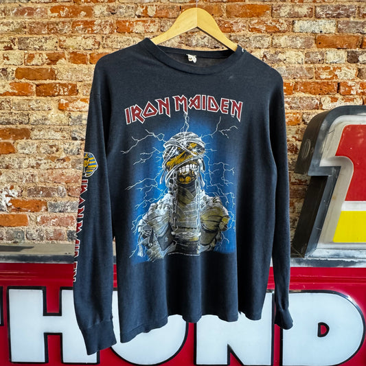 Vintage 1984 Iron Maiden “World Slavery” Tour Lonng Sleeve Shirt L
