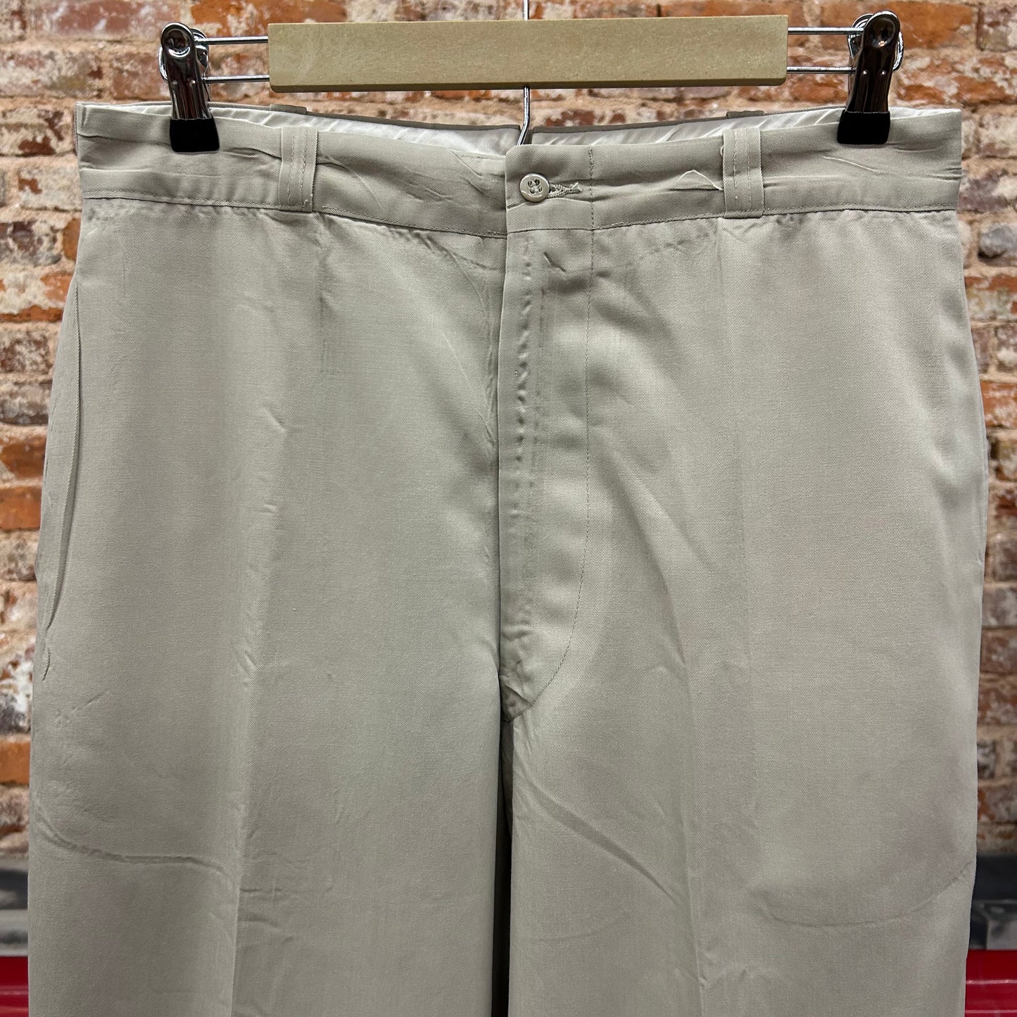1960s Military Cotton Blend Twill Khaki Pants - 31 x 30