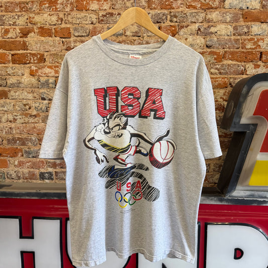 1995 Taz Team USA Basketball Olympics T-Shirt XL