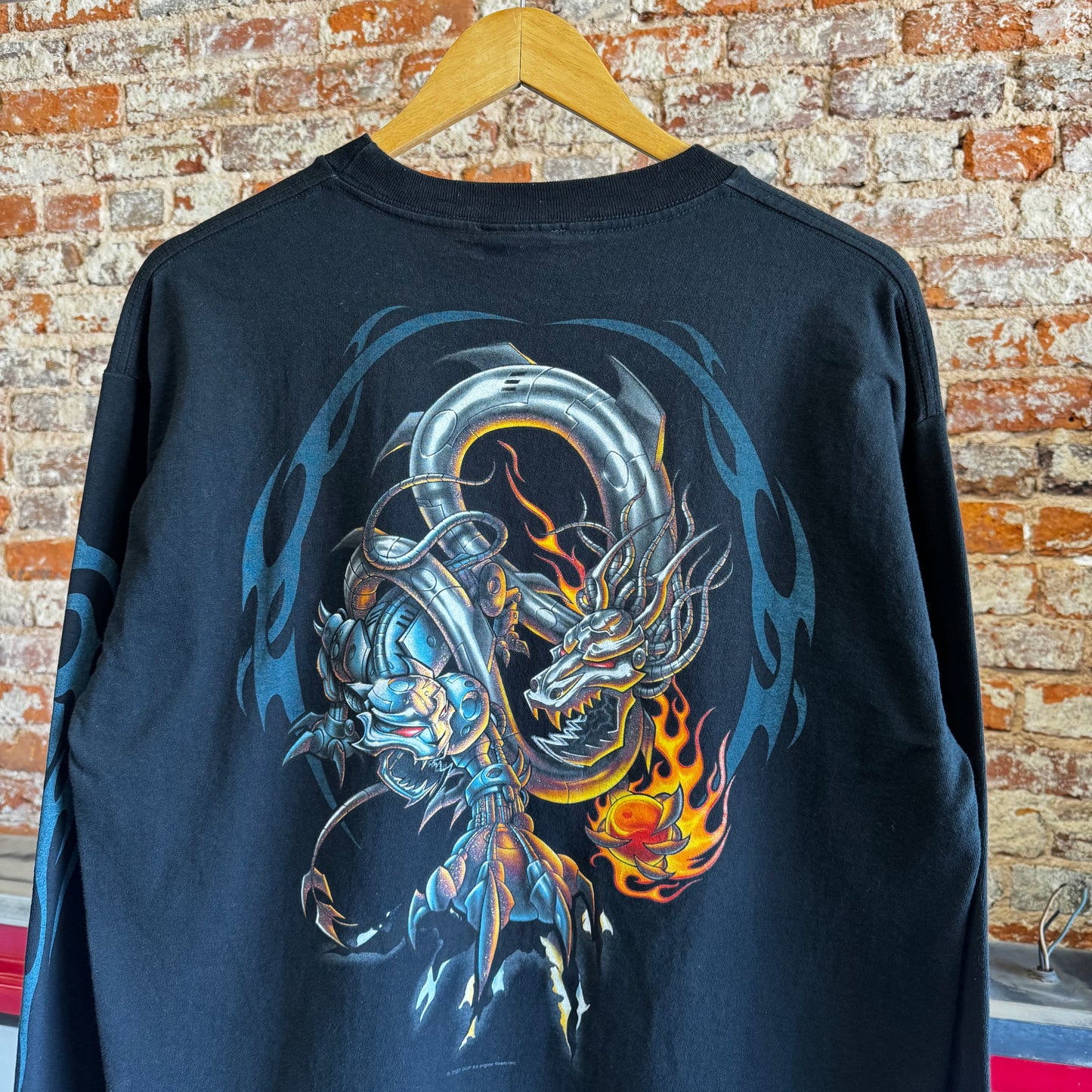 2002 ODM Robotic Dragon Long Sleeve T-Shirt L