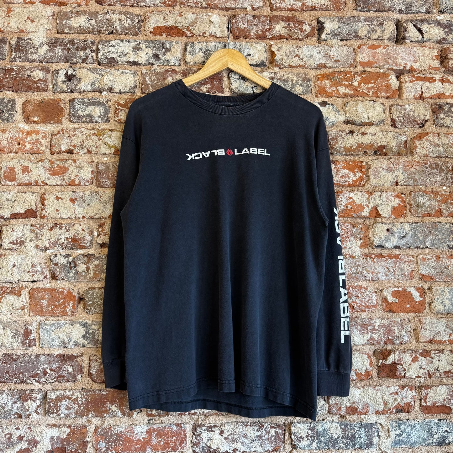 Vintage Black Label Skateboards Long Sleeve Shirt L