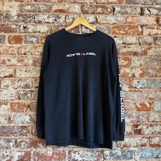 Vintage Black Label Skateboards Long Sleeve Shirt L