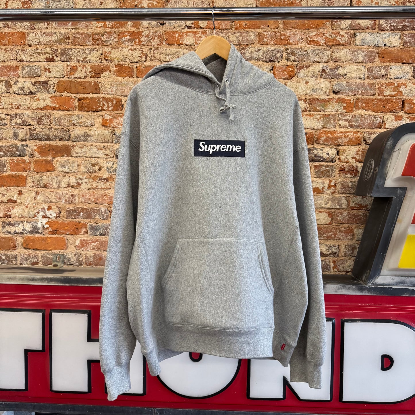 Supreme Box Logo Grey Hoodie XL