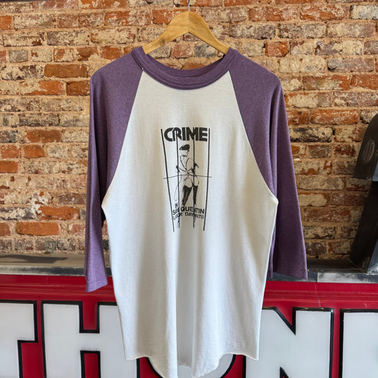 90s Crime in San Quentin Raglan Shirt M