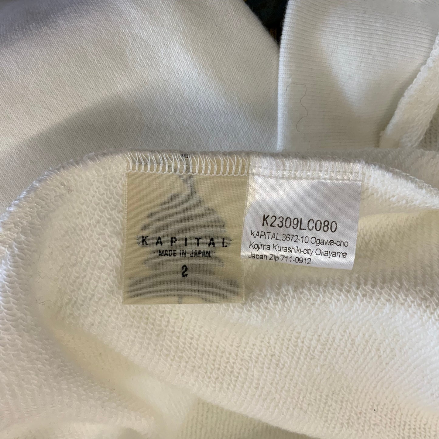 Kapital Quarter Zip Smiley Sweatshirt Sz 2