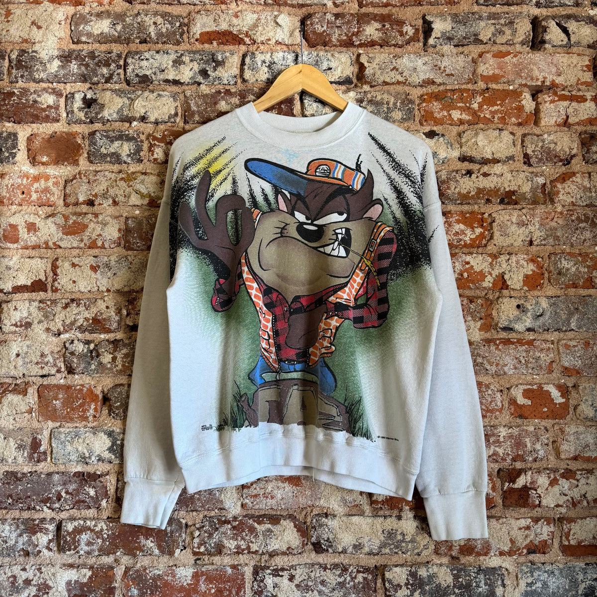 1995 Looney Tunes “Taz” AOP Crewneck L