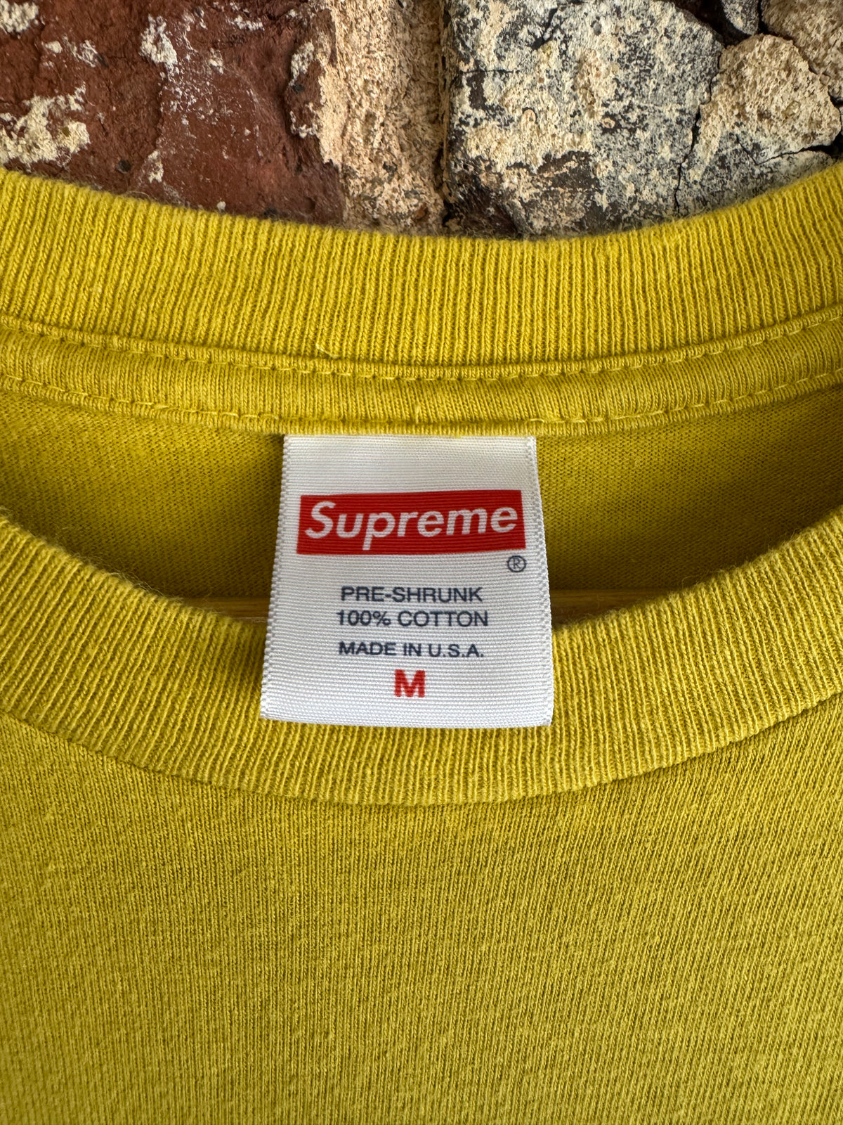 SS19 Supreme Reaper T-Shirt Acid Yellow M