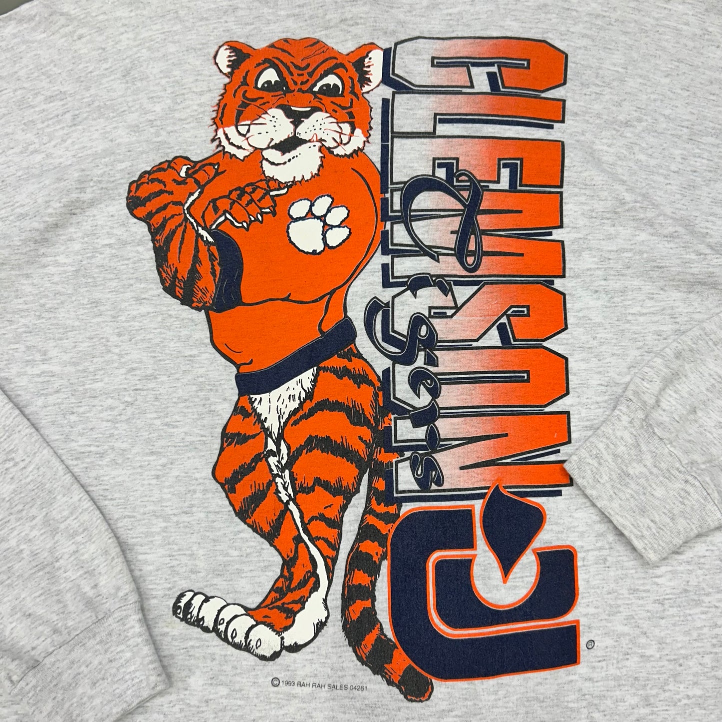 90’s Clemson Long Sleeve Hoodie Tee Sz XL