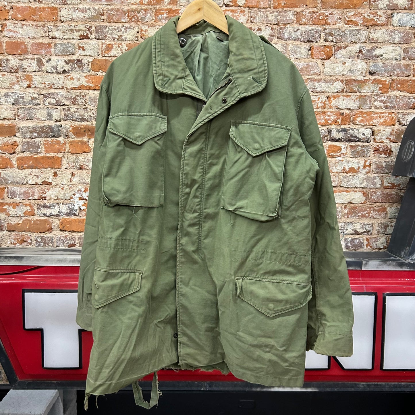 Vintage M-65 Cotton Field Jacket Sz L/XL - Distressed