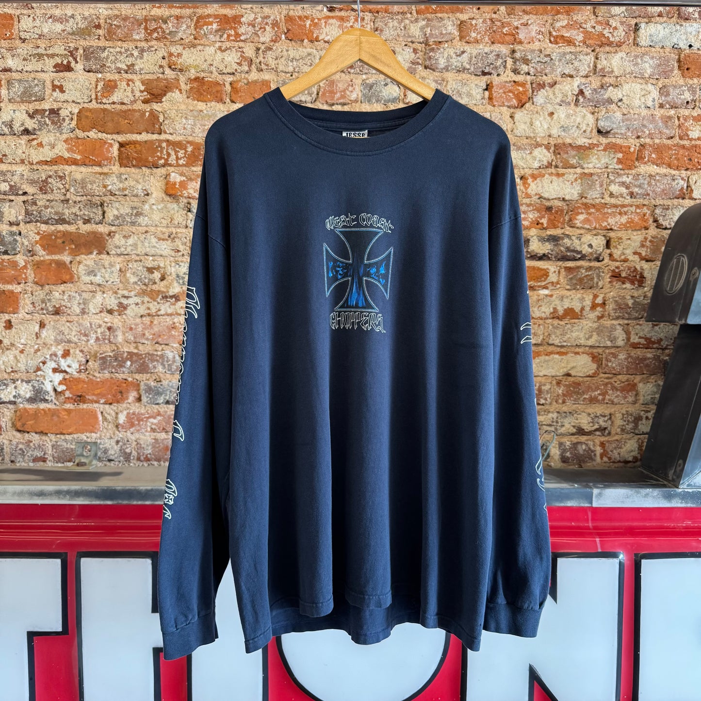 90s West Coast Choppers Navy Long Sleeve T-Shirt XL