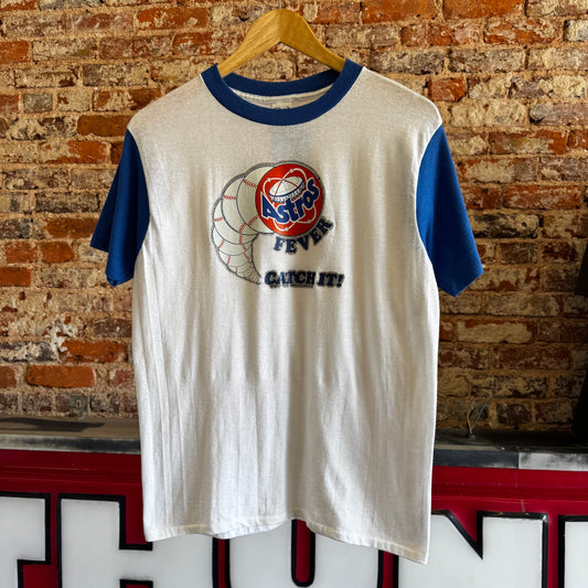 80 Astros “Catch it!” Ringer t-Shirt Large