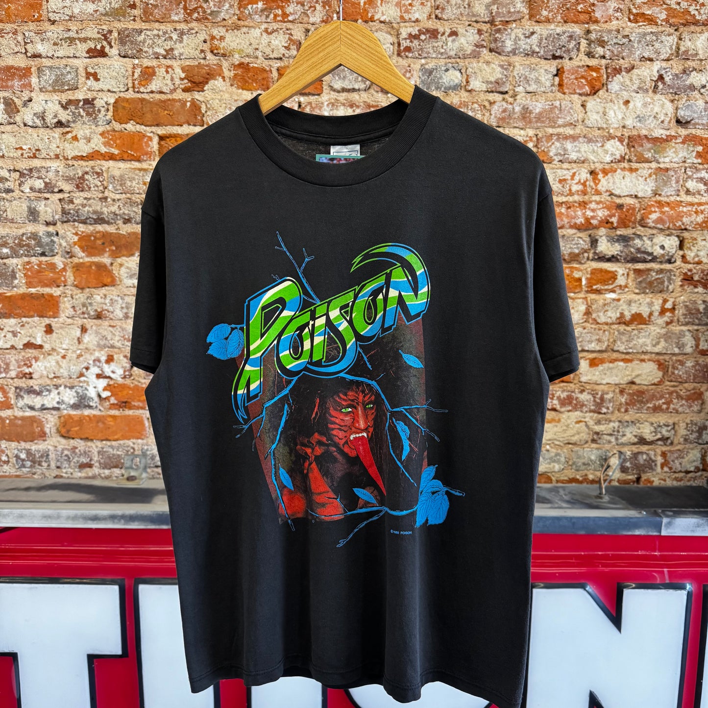 1988 Poison "Open Up and Say...Ahh!" Album Cover T-Shirt