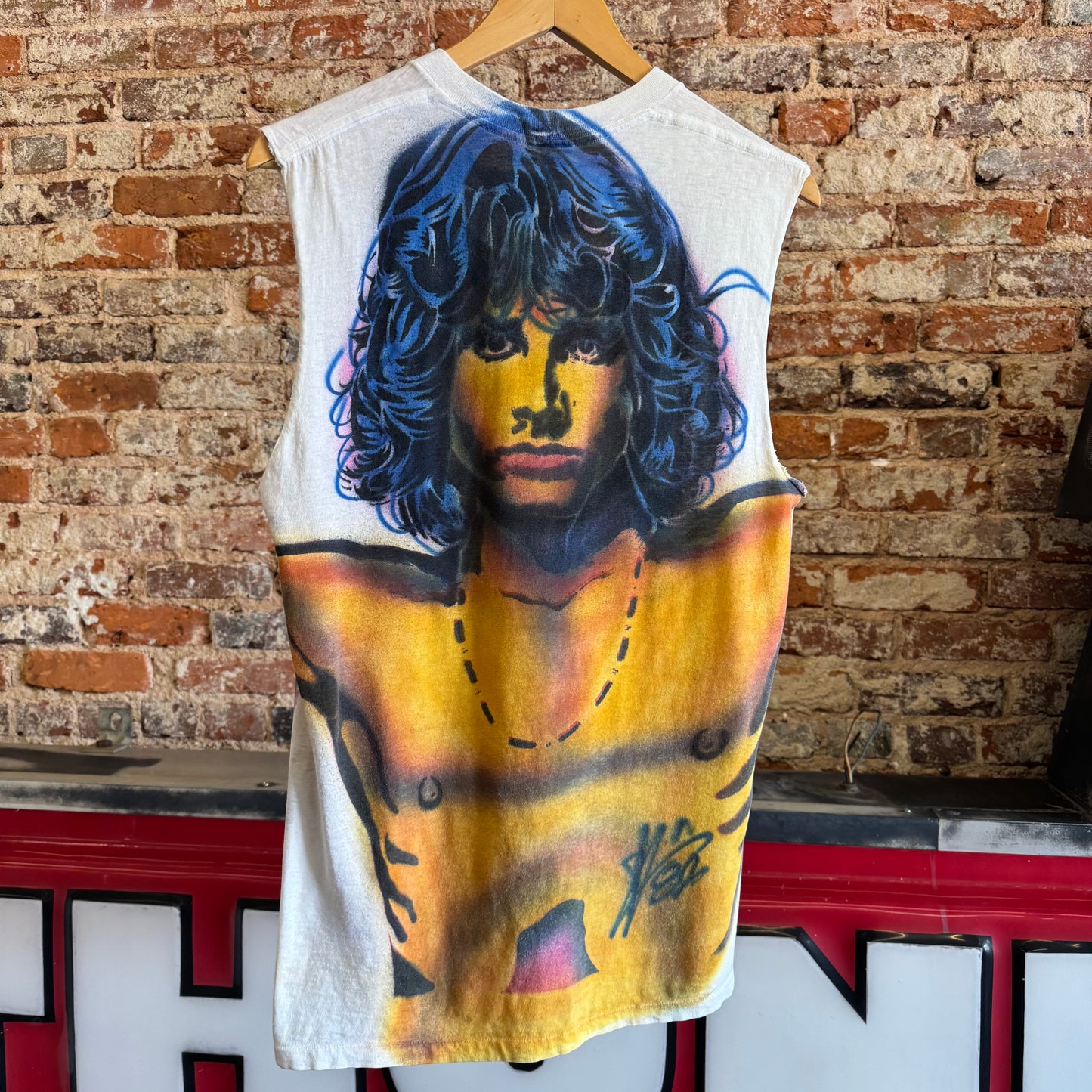 1980s Jim Morrison Portrait Cut Off Tank M