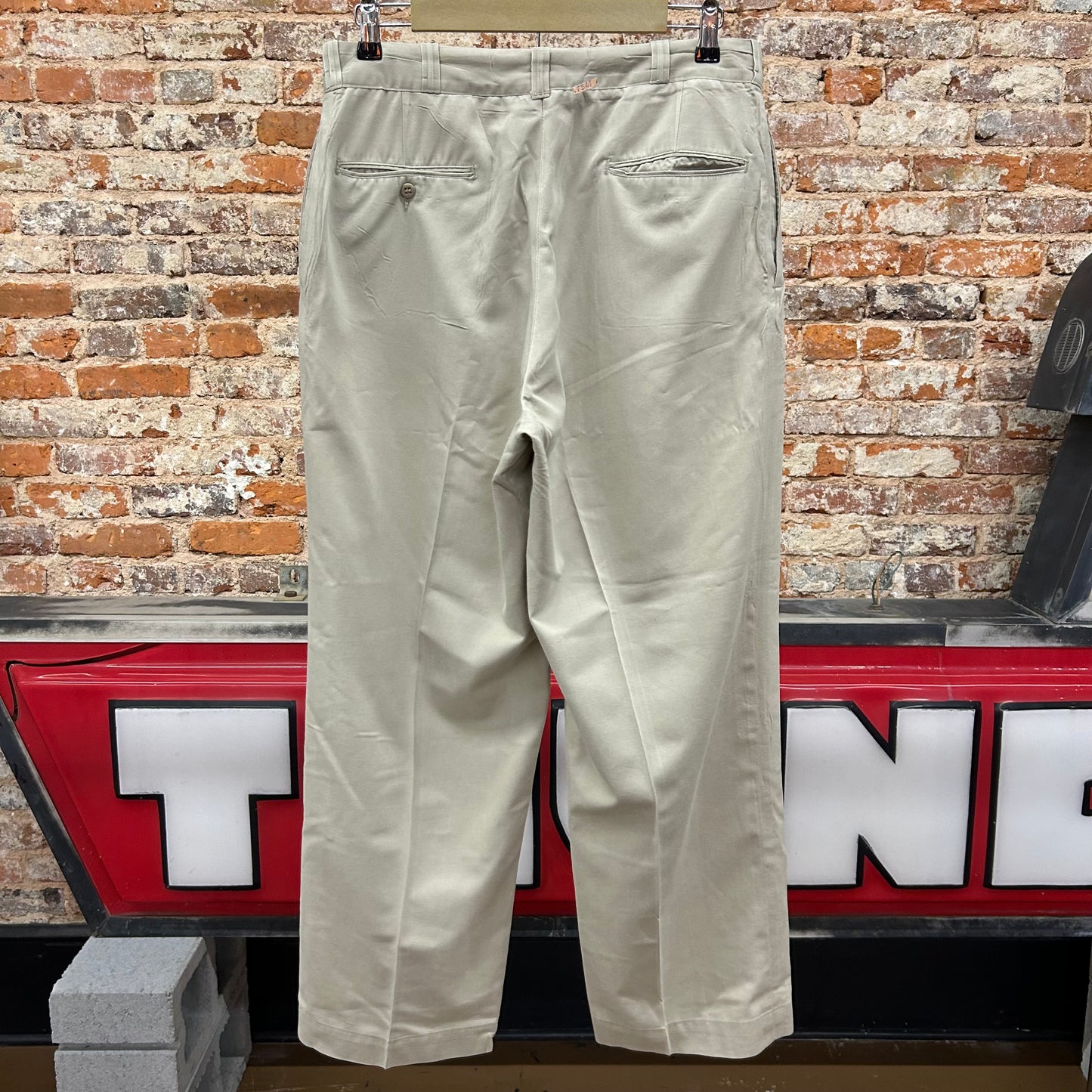 1960s Military Cotton Blend Twill Khaki Pants - 31 x 30