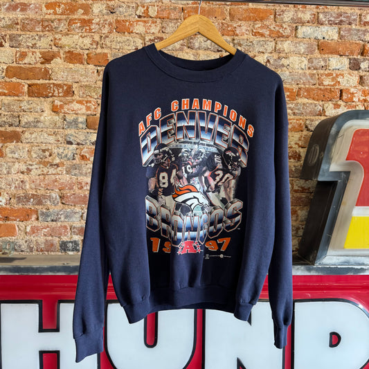 1997 Denver Broncos “AFC Champions” Crewneck L