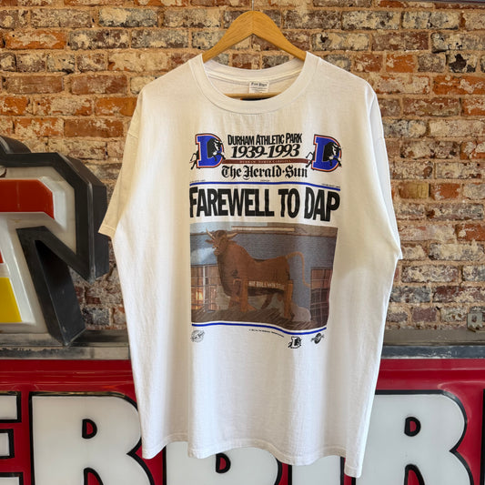 1993 Durham Bulls “Farewell To Dap” T-Shirt XXL