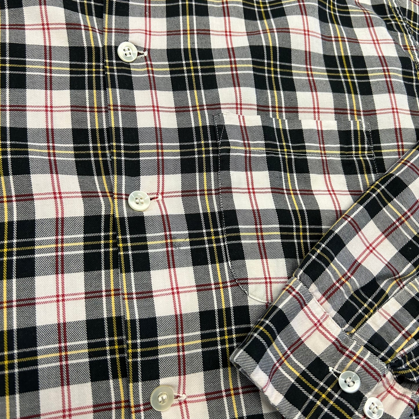 60’s Sears Kingsway Plaid Cotton Shirt Sz L