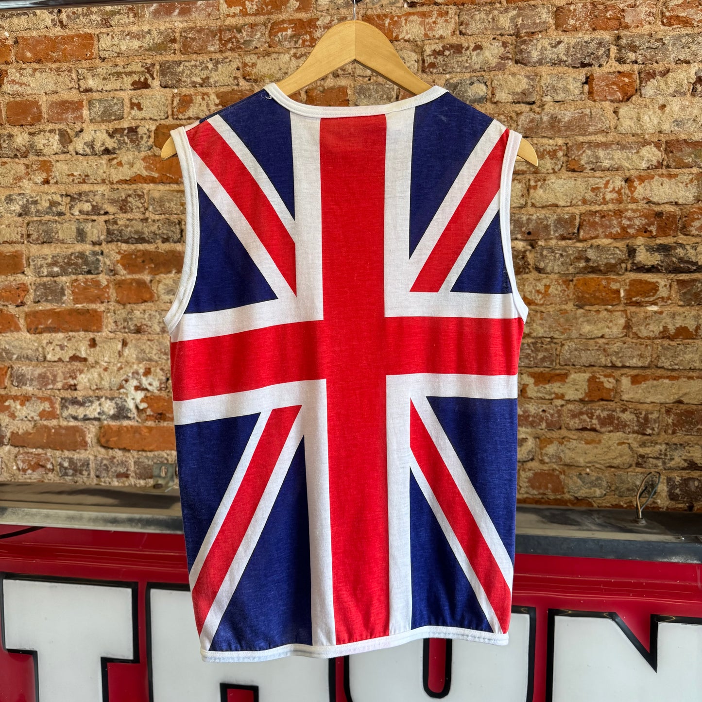 1980s Def Leppard “Pyromania Toyr” Union Jack Tank M