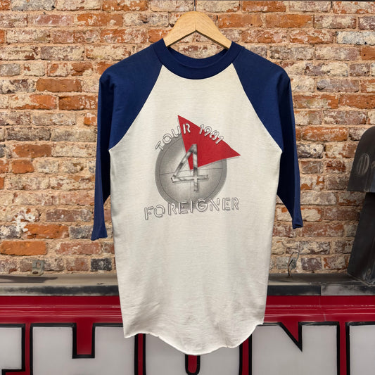 1981 Foreigner “4” Tour Raglan Shirt Size M
