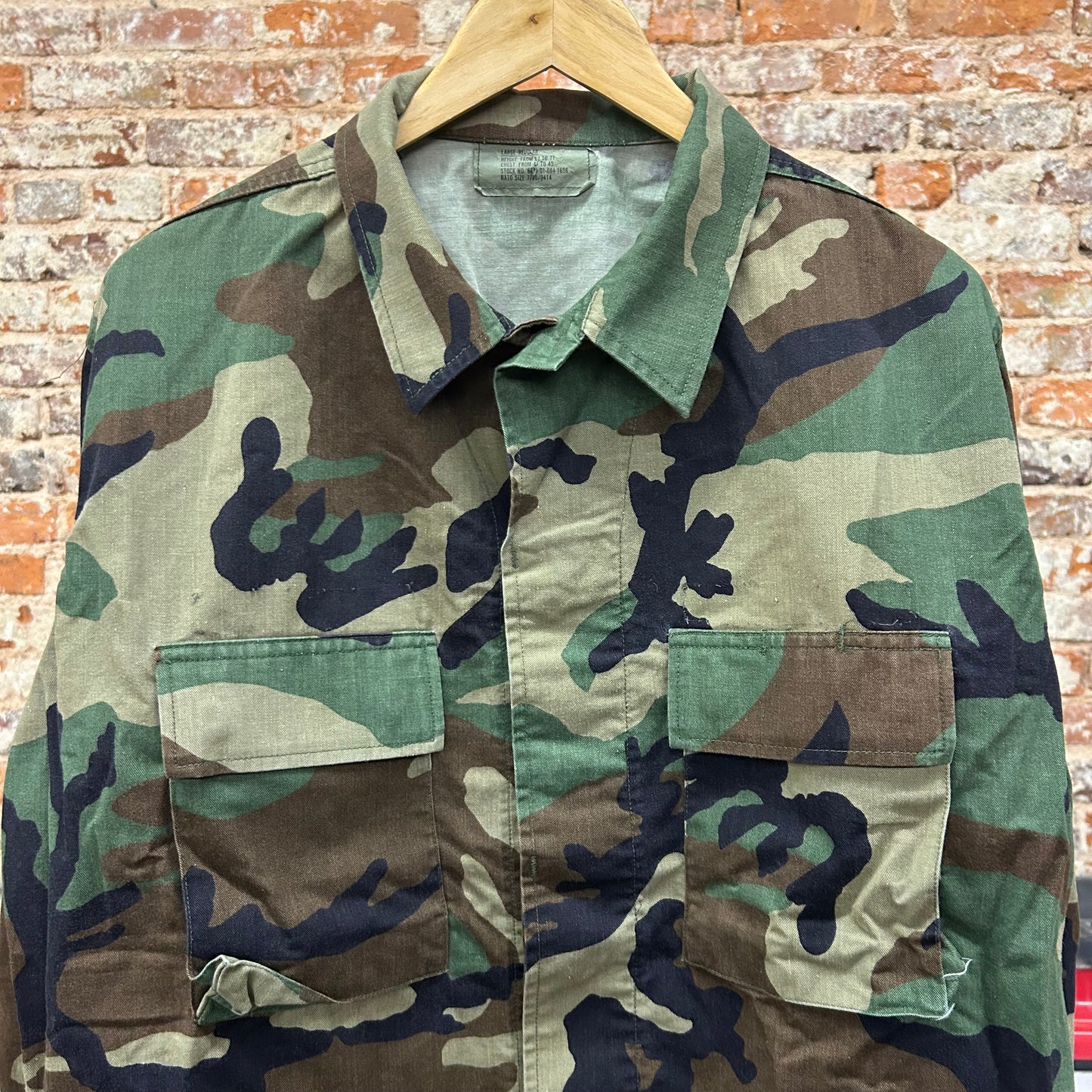 1990s US Military Woodland Camo BDU Size Large Regular
