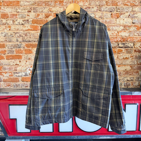 Vintage Polo Ralph Lauren Cotton Plaid Hooded Jacket