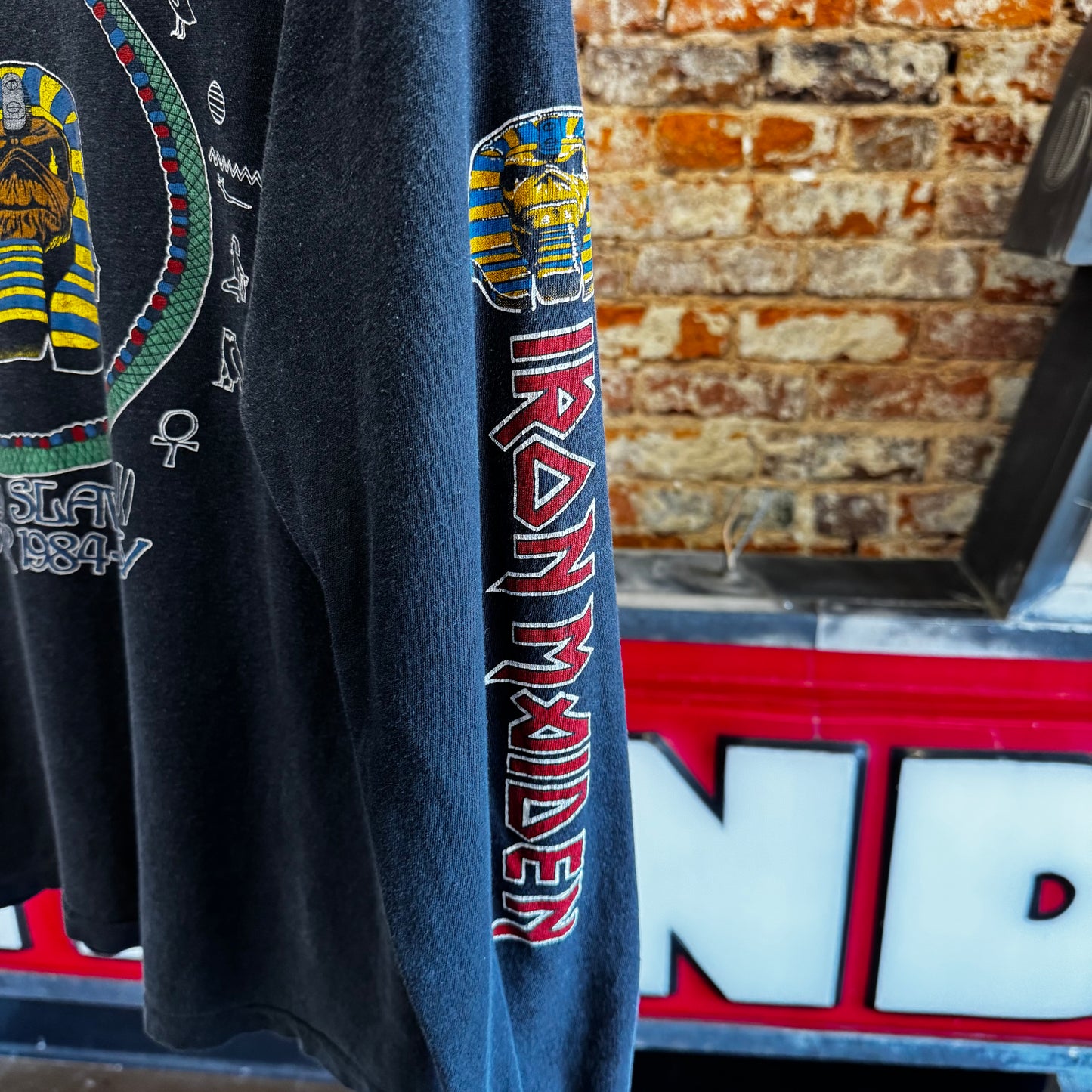 Vintage 1984 Iron Maiden “World Slavery” Tour Lonng Sleeve Shirt L
