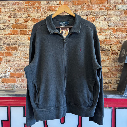 Polo Full Zip Sweater L